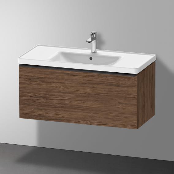 Duravit D-Neo vanity unit with 1 pull-out compartment dark walnut