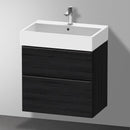 Duravit D-Neo vanity unit with 2 pull-out compartments black oak