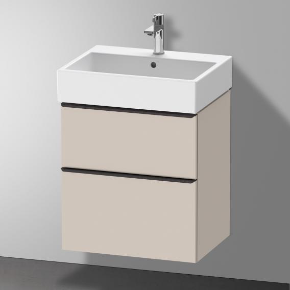 Duravit D-Neo 梳妝台搭配 2 個拉出式隔層 霧面灰褐色