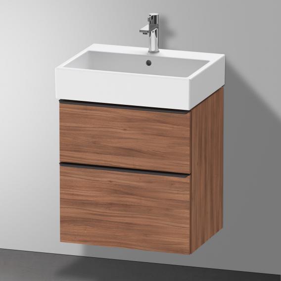 Duravit D-Neo vanity unit with 2 pull-out compartments natural walnut