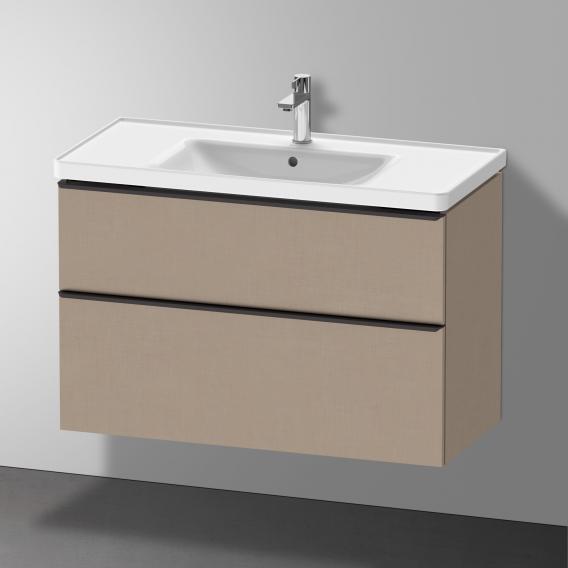 Duravit D-Neo 梳妝台搭配 2 個拉出式隔層 亞麻