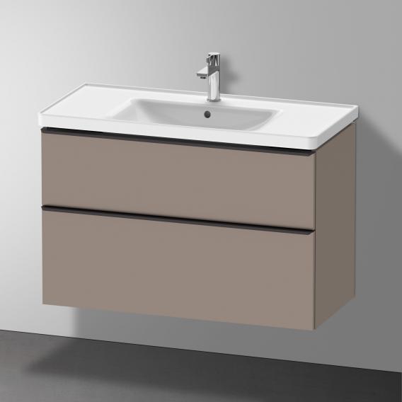 Duravit D-Neo vanity unit with 2 pull-out compartments matt basalt