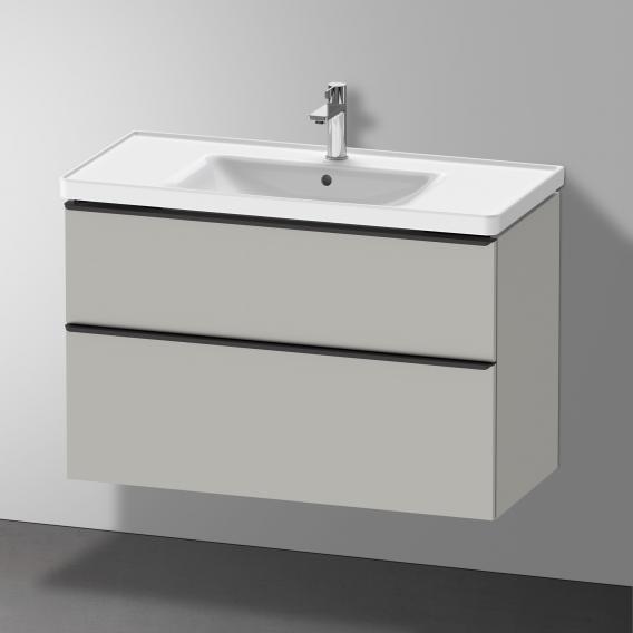 Duravit D-Neo 梳妝台搭配 2 個拉出式隔間 霧面混凝土灰色