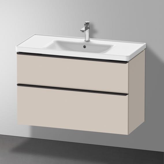 Duravit D-Neo 梳妝台搭配 2 個拉出式隔層 霧面灰褐色