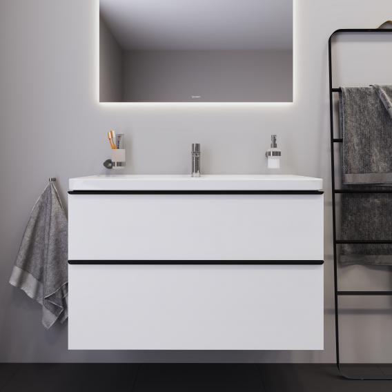 Duravit D-Neo vanity unit with 2 pull-out compartments matt white