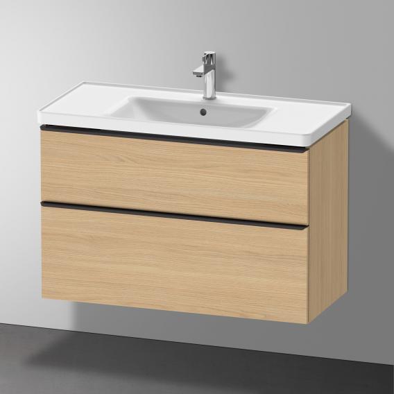 Duravit D-Neo 梳妝台搭配 2 個拉出式隔層天然橡木