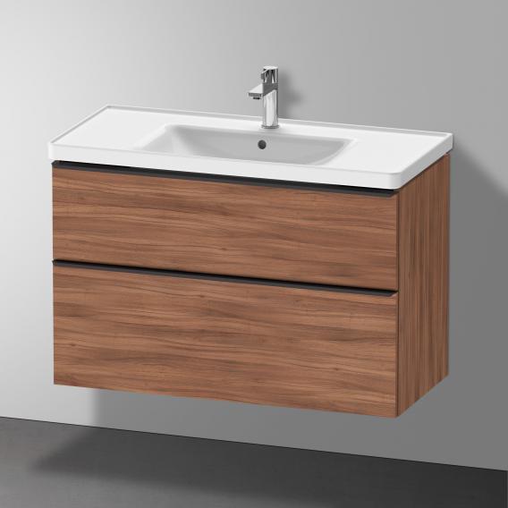 Duravit D-Neo vanity unit with 2 pull-out compartments natural walnut