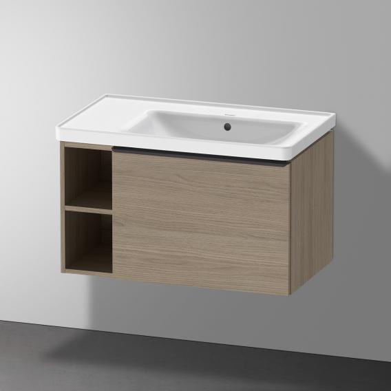 Duravit D-Neo washbasin with vanity unit with 1 pull-out compartment and 1 shelf element