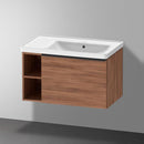 Duravit D-Neo washbasin with vanity unit with 1 pull-out compartment and 1 shelf element