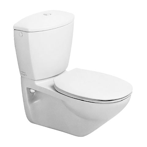 Duravit Duraplus Practica-Cascade wall-mounted close-coupled washdown toilet white