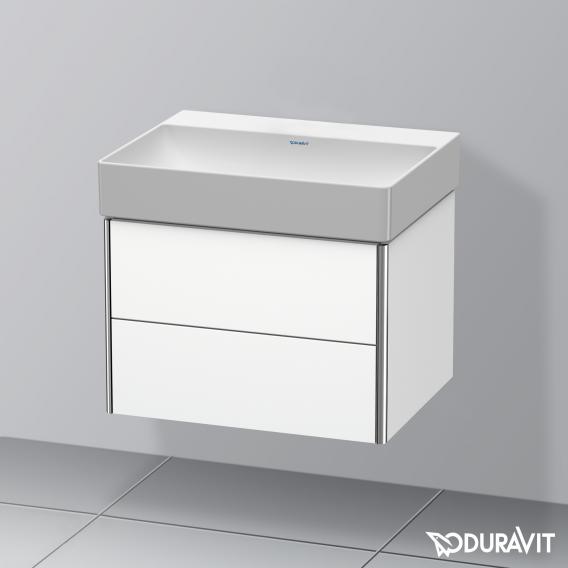 Duravit DuraSquare 洗臉盆，配有 XSquare 梳妝台和 2 個拉出式隔間