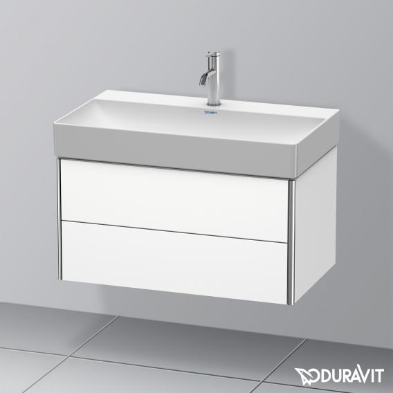 Duravit DuraSquare 洗臉盆，配有 XSquare 梳妝台和 2 個拉出式隔間