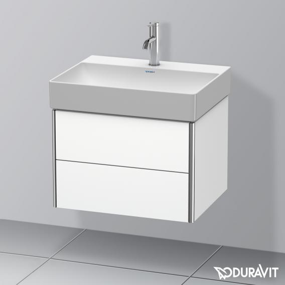 Duravit DuraSquare 洗臉盆，配有 XSquare 梳妝台和 2 個拉出式隔間