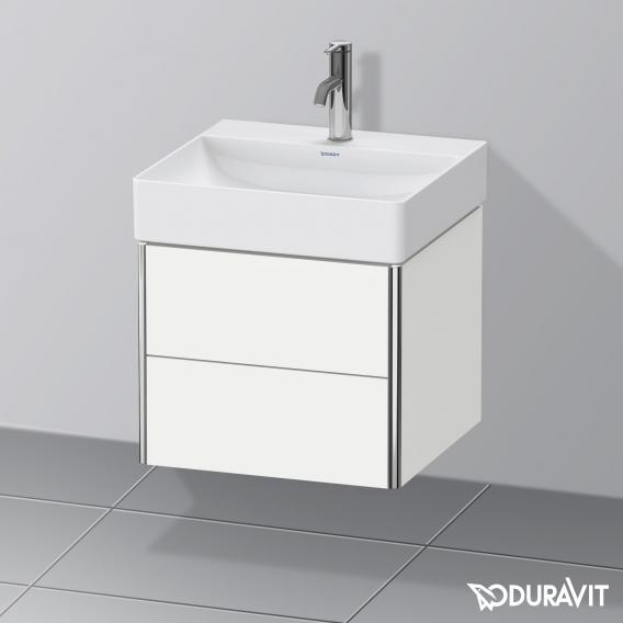 Duravit DuraSquare 洗臉盆，配有 XSquare 梳妝台和 2 個拉出式隔間