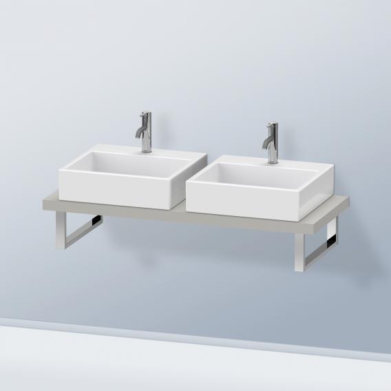 Duravit DuraStyle 檯面，適用於 2 個檯面盆/嵌入式盆 緊湊型霧面混凝土灰色