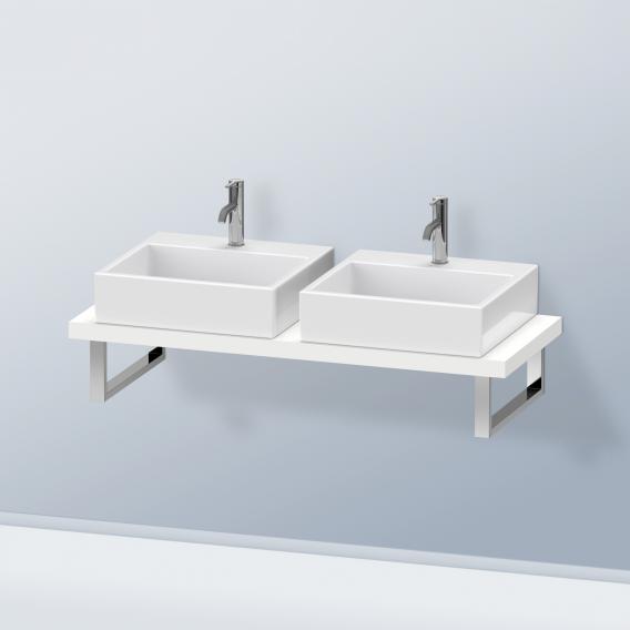 Duravit DuraStyle 檯面，適用於 2 個檯面盆/嵌入式盆 緊湊型霧面白色