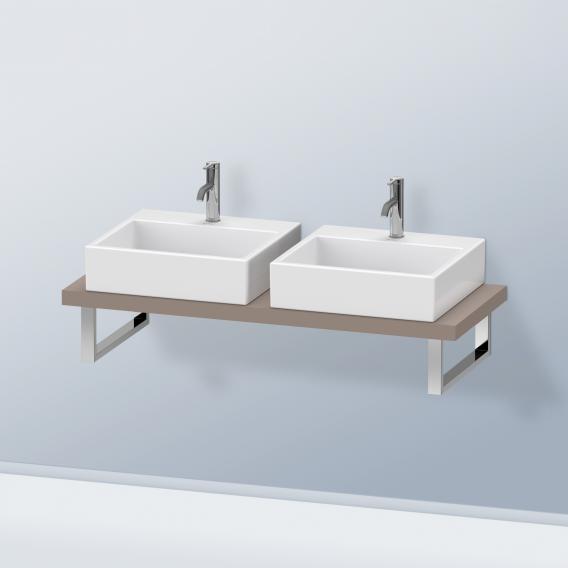 Duravit DuraStyle countertop for 2 countertop basins / drop-in basins Compact matt basalt