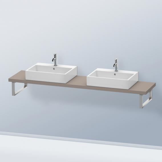 Duravit DuraStyle countertop for 2 countertop basins / drop-in basins Compact matt basalt