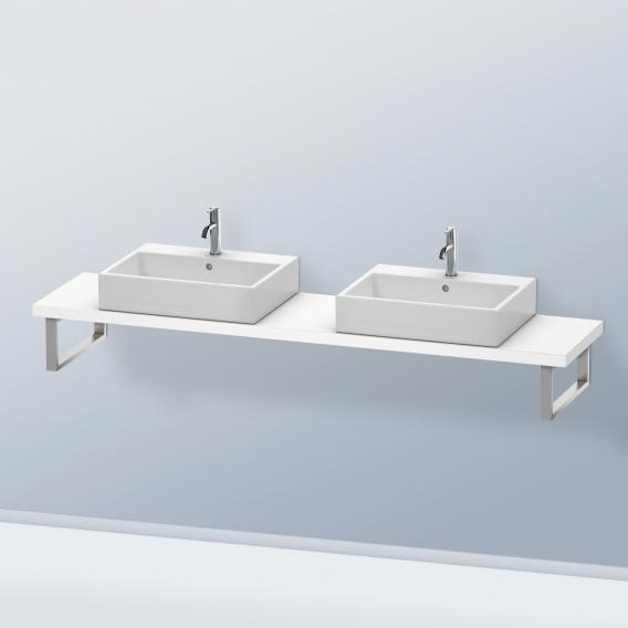 Duravit DuraStyle 檯面，適用於 2 個檯面盆/嵌入式盆 緊湊型霧面白色