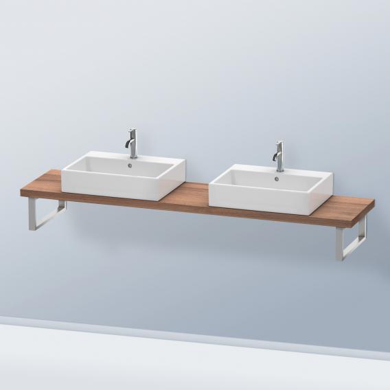 Duravit DuraStyle countertop for 2 countertop basins / drop-in basins Compact natural walnut