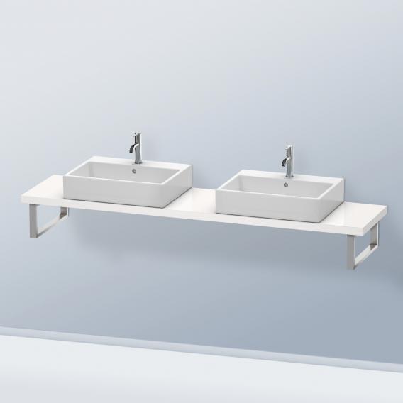 Duravit DuraStyle 檯面，適用於 2 個檯面盆/嵌入式盆 緊湊型白色高光