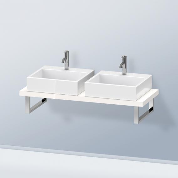 Duravit DuraStyle 檯面，適用於 2 個檯面盆/嵌入式盆 緊湊型白色高光