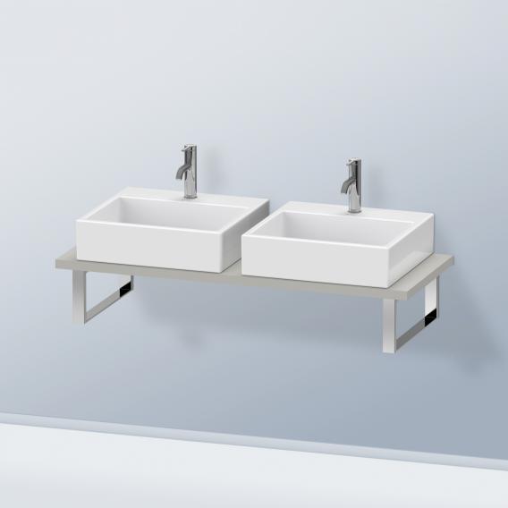 Duravit DuraStyle 檯面，適用於 2 個檯面盆/嵌入式盆 緊湊型霧面混凝土灰色