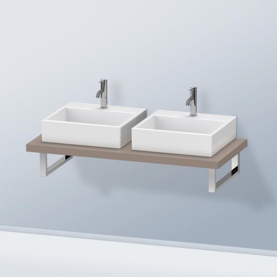 Duravit DuraStyle 檯面，適用於 2 個檯面盆/嵌入式盆 霧面玄武岩