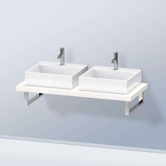 Duravit DuraStyle 檯面，適用於 2 個檯面盆/嵌入式盆白色高光