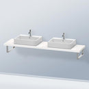Duravit DuraStyle 檯面，適用於 2 個檯面盆/嵌入式盆白色高光