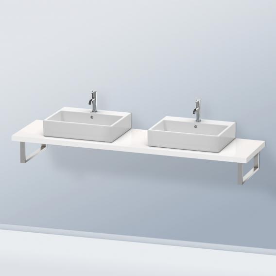 Duravit DuraStyle 檯面，適用於 2 個檯面盆/嵌入式盆白色高光