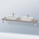 Duravit DuraStyle 檯面，適用於 2 個檯面盆/嵌入式盆 霧面玄武岩