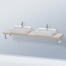 Duravit DuraStyle 檯面，適用於 2 個檯面盆/嵌入式盆 霧面灰褐色