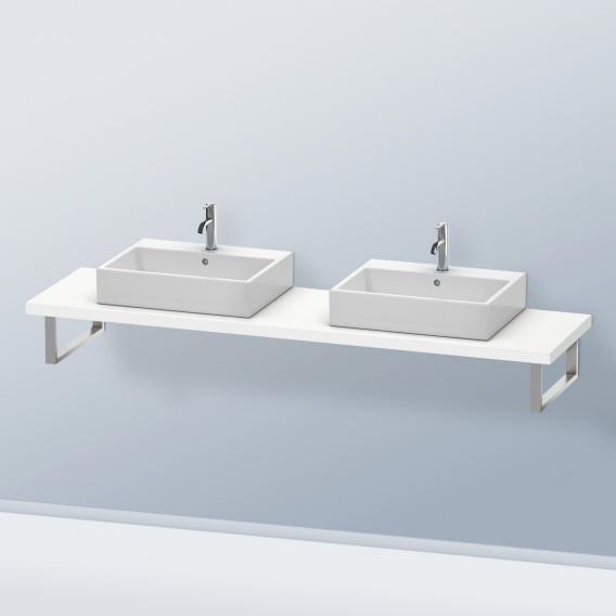 Duravit DuraStyle 檯面，適用於 2 個檯面盆/嵌入式盆 霧面白色