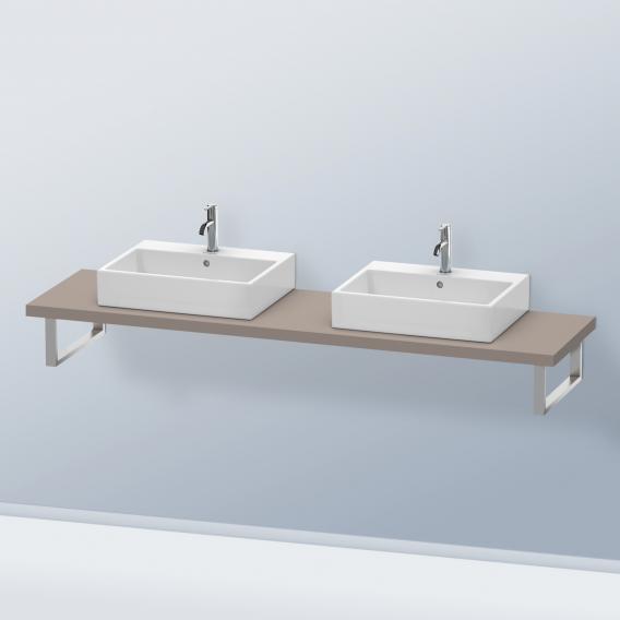 Duravit DuraStyle 檯面，適用於 2 個檯面盆/嵌入式盆 霧面玄武岩