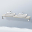 Duravit DuraStyle 檯面，適用於 2 個檯面盆/嵌入式盆 霧面混凝土灰色