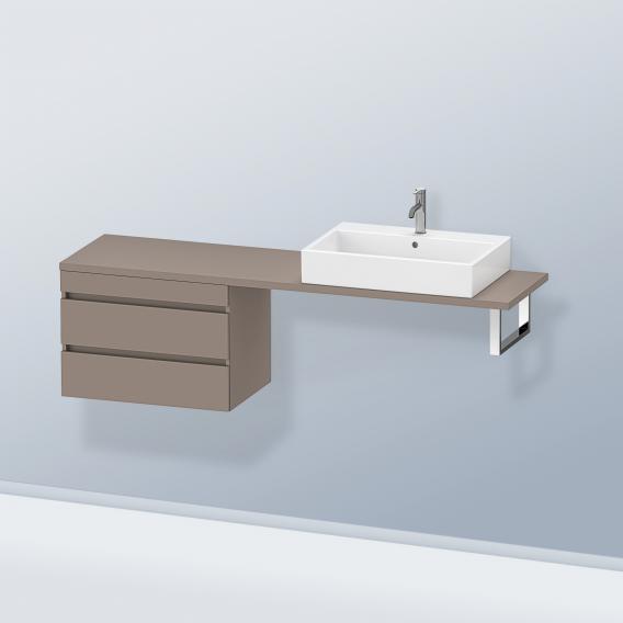 Duravit DuraStyle 矮櫃，適用於緊湊型檯面，帶有 2 個拉出式隔間