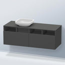 Duravit DuraStyle vanity unit for countertop washbasin with 2 pull-out compartments with 3 open compartments