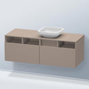 Duravit DuraStyle vanity unit for countertop washbasin with 2 pull-out compartments with 3 open compartments