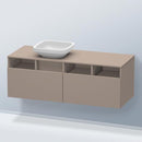 Duravit DuraStyle vanity unit for countertop washbasin with 2 pull-out compartments with 3 open compartments