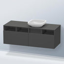 Duravit DuraStyle vanity unit for countertop washbasin with 2 pull-out compartments with 3 open compartments