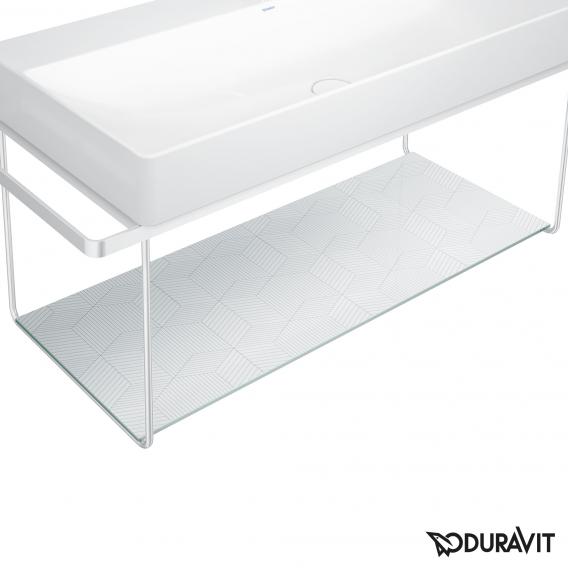 用於洗臉盆 DuraSquare 金屬控制台的 Duravit 玻璃擱板