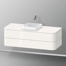 Duravit Happy D.2 Plus vanity unit with 2 pull-out compartments for countertop and countertop washbasin, with interior system in walnut