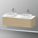 Duravit Happy D.2 Plus 梳妝台配有 1 個可拉出的隔層，用於放置檯面和檯面洗臉盆