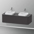 Duravit Happy D.2 Plus 梳妝台配有 1 個可拉出的隔層，用於放置檯面和檯面洗臉盆