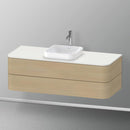 Duravit Happy D.2 Plus vanity unit with 2 pull-out compartments for countertop and countertop washbasin, with interior system in walnut