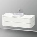 Duravit Happy D.2 Plus vanity unit with 2 pull-out compartments for countertop and countertop washbasin, with interior system in walnut