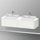 Duravit Happy D.2 Plus vanity unit with 2 pull-out compartments for countertop and vanity washbasin, with interior system in maple