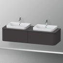 Duravit Happy D.2 Plus vanity unit with 2 pull-out compartments for countertop and vanity washbasin, with interior system in maple