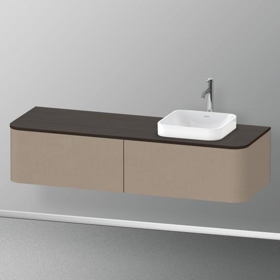 Duravit Happy D.2 Plus vanity unit with 2 pull-out compartments for countertop and countertop washbasin, without interior system